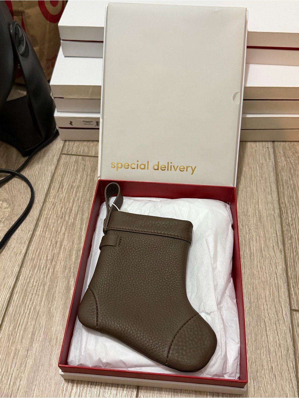 NWT Hammitt Small Leather Stocking Green Olive Olivine